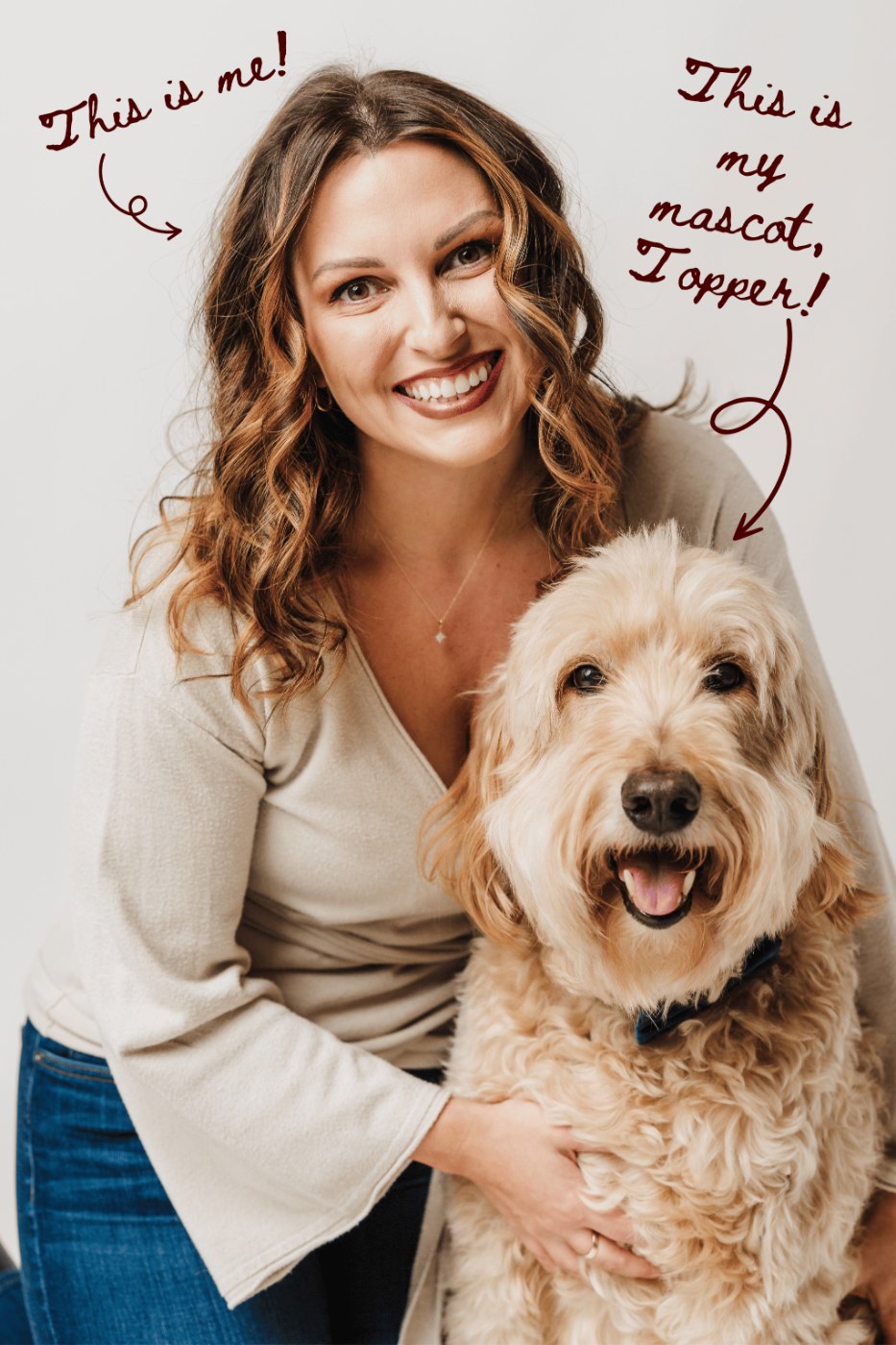 Racheal Thornbury, fractional CMO and growth consultant, with her dog Topper